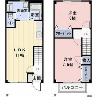 Branche柏森Ⅱ【1階】の間取り