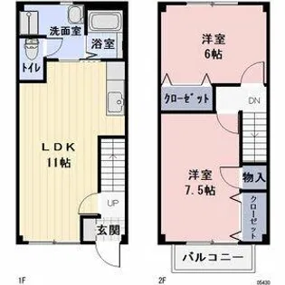 Branche柏森Ⅱ【1階】の間取り