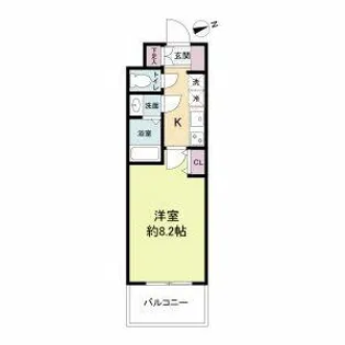 パークフラッツ尼崎【8階】の間取り