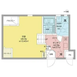ノヴェル千代田【1階】の間取り
