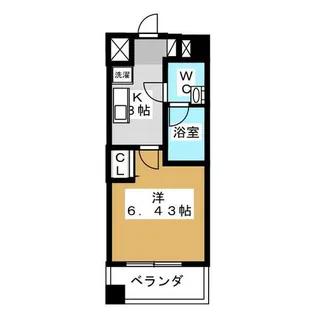 レジディア久屋大通【2階】の間取り