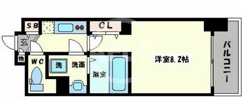 セレニテ心斎橋グランデ【11階】の間取り
