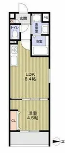 CASA CALMA東中浜【2階】の間取り