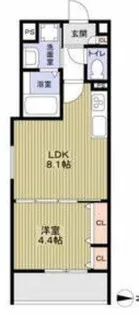 CASA CALMA東中浜【3階】の間取り