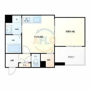 CASA CALMA東中浜【1階】の間取り