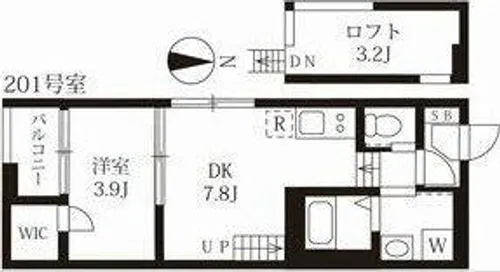 ハーモニーテラス野田【2階】の間取り