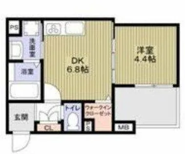 CASA CALMA東中浜【3階】の間取り