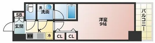 スプランディッド淀屋橋DUE【3階】の間取り