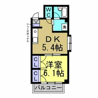 グランディフローラ【4階】の間取り