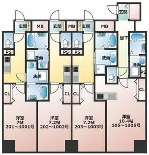 オリエントレジデンス門真栄町【9階】の間取り