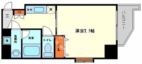 セイワパレス長堀南【9階】の間取り