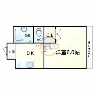 グラヴィール鶴和【2階】の間取り