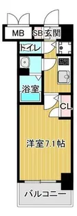 クレストタップ京橋【7階】の間取り
