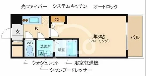 プロシード心斎橋東ヴァンターレ【12階】の間取り