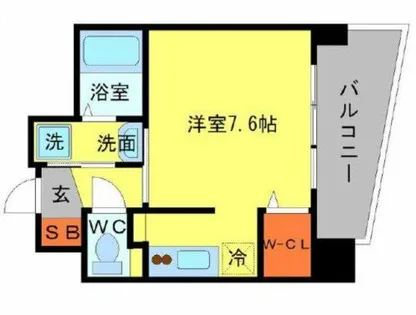 ウィスタリア京橋【5階】の間取り