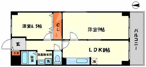 日生ロイヤル高津【13階】の間取り