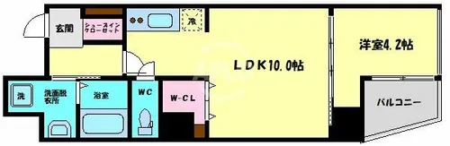 G-STYLE天満橋【8階】の間取り