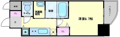 LiveCasa本町【7階】の間取り