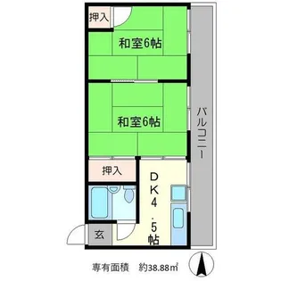 ハイツ修学院【3階】の間取り