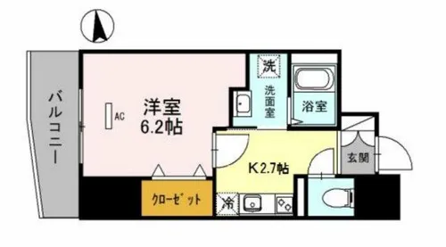 コージーコート釣鐘【7階】の間取り