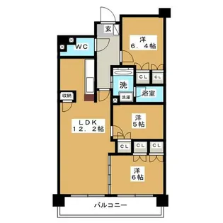 リエトコート丸の内【13階】の間取り