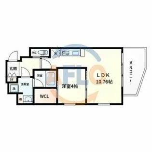 プレジオ松屋町【9階】の間取り
