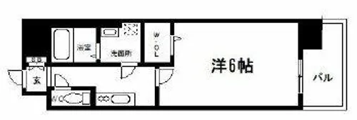 レジュールアッシュ京橋【5階】の間取り