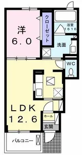 エクセレント有瀬Ⅱ【1階】の間取り