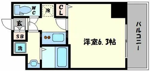 スワンズシティ堺筋本町【11階】の間取り