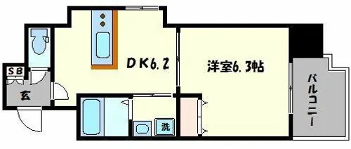 GALLERY谷町【4階】の間取り