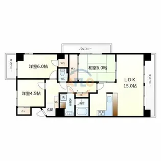 パードレ関目【8階】の間取り