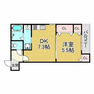 フジパレス西宮甲東園Ⅱ番館【1階】の間取り