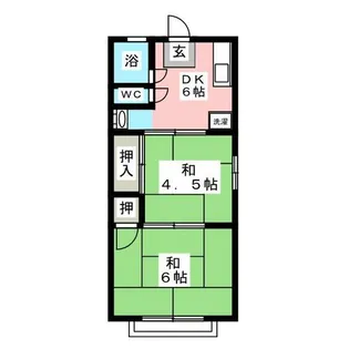 シティハイムあじさい【1階】の間取り