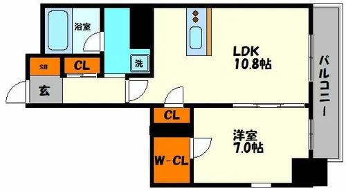 アプリーレ堺筋本町【3階】の間取り