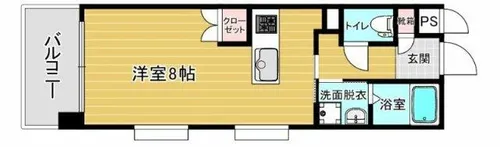 リファレンス天神【9階】の間取り