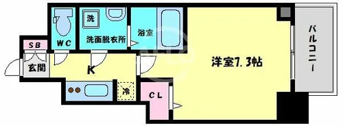 サムティ本町橋ⅡMEDIUS【9階】の間取り