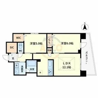 IBCResidenceWest【7階】の間取り