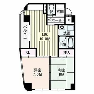 ハイツユートピア【4階】の間取り