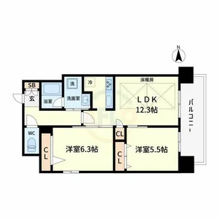 IBCResidenceEast【11階】の間取り