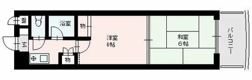 ウエンズ奈良屋【3階】の間取り