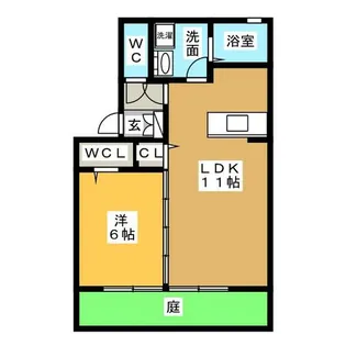 セジュール東郷【1階】の間取り