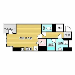 エトワール北新地【7階】の間取り