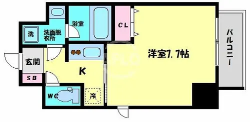 ファーストレジデンス天満橋【9階】の間取り