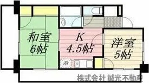 ダイナコート県庁前【13階】の間取り