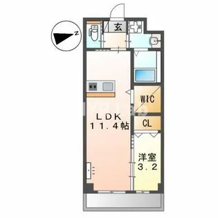 福岡県福岡市東区多の津5丁目【アパート】の間取り