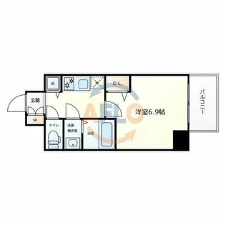 ゼオン大阪EAST【10階】の間取り