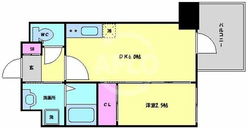 セレニテ天満橋アリア【4階】の間取り
