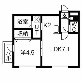 La・Bella(ラベーラ月寒)【4階】の間取り