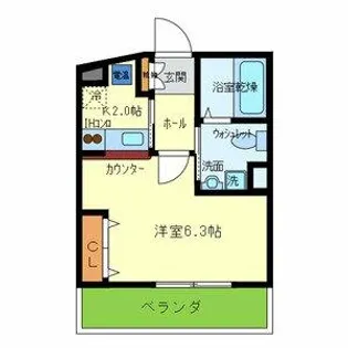 Celeb布施東【5階】の間取り