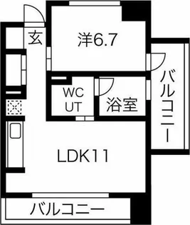 白川公園パークマンション【12階】の間取り